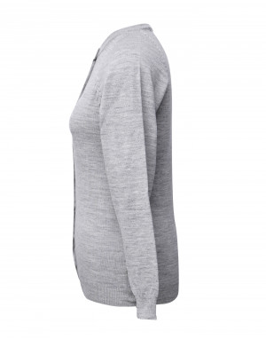 Women pure wool sweater light weight light grey